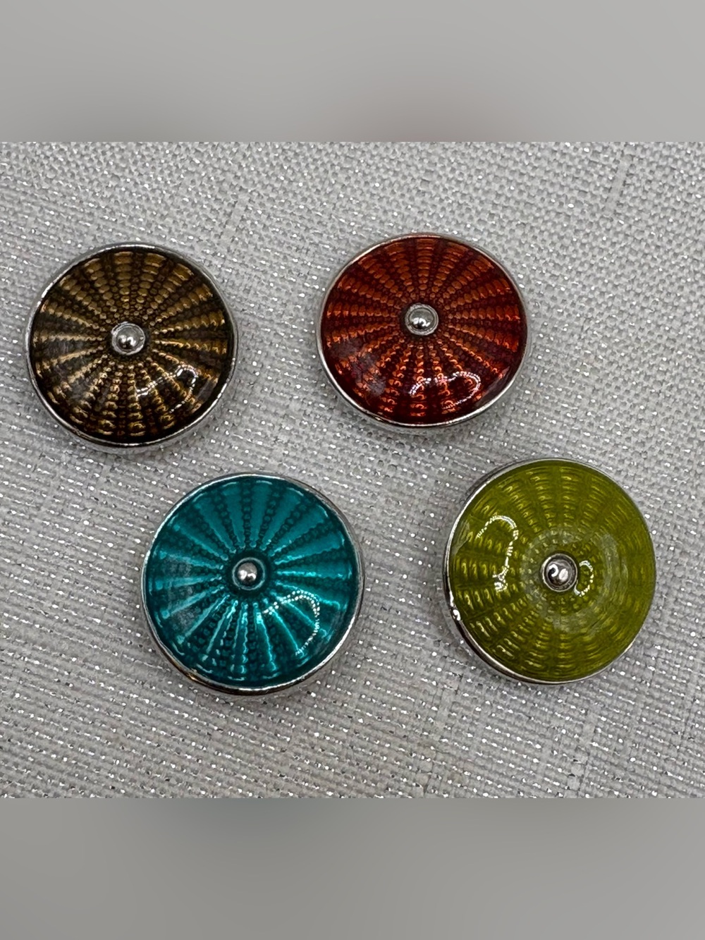 BRIGHT COLORS - Ginger Snaps & Co. Snap Button CharmS - Set of 4 - 18mm/20mm